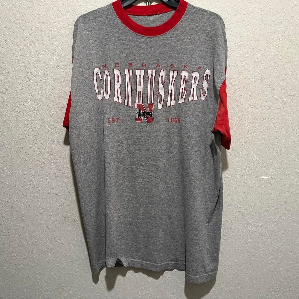 Unbranded Men's Grey and Red T-shirt‎